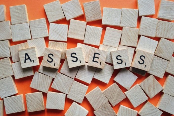 Scrabble tiles spelling assess